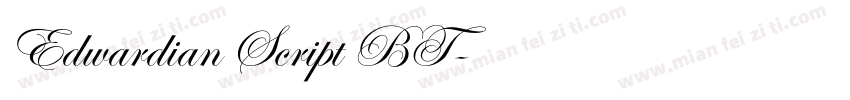 Edwardian Script BT字体转换